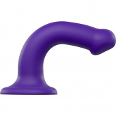 Фиолетовый фаллоимитатор-насадка Strap-On-Me Dildo Dual Density size M - 18 см. - Strap-on-me - купить с доставкой в Ижевске