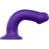 Фиолетовый фаллоимитатор-насадка Strap-On-Me Dildo Dual Density size L - 19 см. - Strap-on-me - купить с доставкой в Ижевске