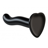 Черный фаллоимитатор-насадка Strap-On-Me P G spot Dildo size S - 16,4 см. - Strap-on-me - купить с доставкой в Ижевске