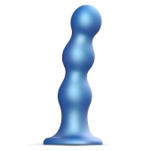 Голубая насадка Strap-On-Me Dildo Plug Balls size S - Strap-on-me - купить с доставкой в Ижевске