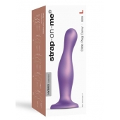 Фиолетовая насадка Strap-On-Me Dildo Plug Curvy size L - Strap-on-me - купить с доставкой в Ижевске