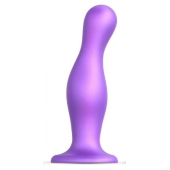 Фиолетовая насадка Strap-On-Me Dildo Plug Curvy size L - Strap-on-me - купить с доставкой в Ижевске