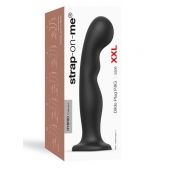 Черная насадка Strap-On-Me Dildo Plug P G size XXL - Strap-on-me - купить с доставкой в Ижевске