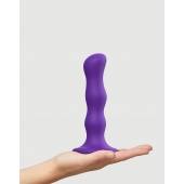Фиолетовая насадка Strap-On-Me Dildo Geisha Balls size M - Strap-on-me - купить с доставкой в Ижевске
