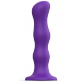 Фиолетовая насадка Strap-On-Me Dildo Geisha Balls size M - Strap-on-me - купить с доставкой в Ижевске