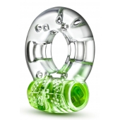 Зеленое эрекционное виброкольцо Arouser Vibrating C-Ring - Blush Novelties - в Ижевске купить с доставкой