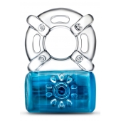 Синее эрекционное виброкольцо Pleaser Rechargeable C-Ring - Blush Novelties - в Ижевске купить с доставкой