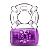 Фиолетовое эрекционное виброкольцо One Night Stand Vibrating C-Ring - Blush Novelties - в Ижевске купить с доставкой