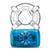 Синее эрекционное виброкольцо One Night Stand Vibrating C-Ring - Blush Novelties - в Ижевске купить с доставкой