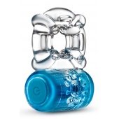 Синее эрекционное виброкольцо One Night Stand Vibrating C-Ring - Blush Novelties - в Ижевске купить с доставкой