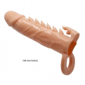Телесная удлиняющая насадка Penis Sleeve Emmitt - 17 см. - Baile - в Ижевске купить с доставкой