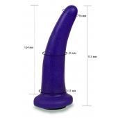 Фиолетовая гладкая изогнутая насадка-плаг - 13,3 см. - LOVETOY (А-Полимер) - купить с доставкой в Ижевске