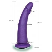 Фиолетовая гладкая изогнутая насадка-плаг - 17 см. - LOVETOY (А-Полимер) - купить с доставкой в Ижевске