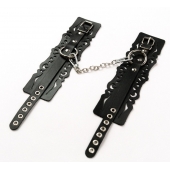 Узорчатые кожаные оковы с регулируемыми ремешками - Crazy Handmade - купить с доставкой в Ижевске