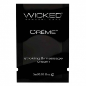 Крем для массажа и мастурбации Wicked Stroking and Massage Creme - 3 мл. - Wicked - купить с доставкой в Ижевске
