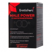 Капсулы для мужчин Erotichard male power с пантогематогеном - 20 капсул (0,370 гр.) - Erotic Hard - купить с доставкой в Ижевске