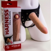 Страпон Харнесс из трусиков и насадки-фаллоса - 17,5 см. - LOVETOY (А-Полимер) - купить с доставкой в Ижевске