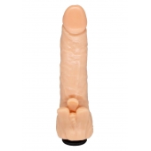 Телесная гелевая насадка-фаллос с клиторальными лепестками - 18,5 см. - LOVETOY (А-Полимер) - купить с доставкой в Ижевске