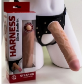 Насадка-фаллос в комплекте с трусиками Harness - 21,6 см. - LOVETOY (А-Полимер) - купить с доставкой в Ижевске