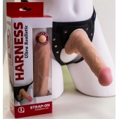 Страпон Harness из двух предметов: регулируемые трусики и насадка-фаллос - 17,5 см. - LOVETOY (А-Полимер) - купить с доставкой в Ижевске