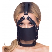 Черный намордник с кляпом-шаром Head Harness With A Gag - Orion - купить с доставкой в Ижевске