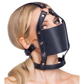 Черный намордник с кляпом-шаром Head Harness With A Gag - Orion - купить с доставкой в Ижевске