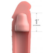 Телесная насадка-удлинитель 1 Inch Silicone X-tension - 17,8 см. - Pipedream - в Ижевске купить с доставкой