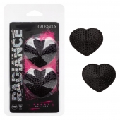 Черные пэстисы в форме сердечек Heart Pasties - California Exotic Novelties - купить с доставкой в Ижевске