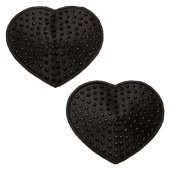 Черные пэстисы в форме сердечек Heart Pasties - California Exotic Novelties - купить с доставкой в Ижевске