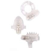 Набор из 3 прозрачных эрекционных колец с вибрацией Teasers Ring Kit - Chisa - в Ижевске купить с доставкой