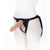 Страпон с поясом Harness - 19 см. - LOVETOY (А-Полимер) - купить с доставкой в Ижевске