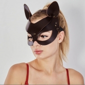 Коричневая кожаная маска  Кошечка - Sitabella - купить с доставкой в Ижевске