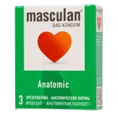 Презервативы анатомической формы Masculan Anatomic - 3 шт. - Masculan - купить с доставкой в Ижевске