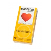 Презервативы с колечками и пупырышками Masculan Ribbed+Dotted - 10 шт. - Masculan - купить с доставкой в Ижевске