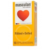 Презервативы с колечками и пупырышками Masculan Ribbed+Dotted - 10 шт. - Masculan - купить с доставкой в Ижевске