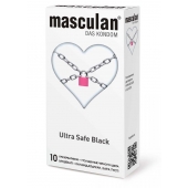 Ультрапрочные презервативы Masculan Ultra Safe Black - 10 шт. - Masculan - купить с доставкой в Ижевске