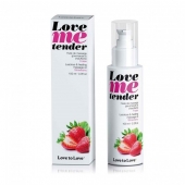 Съедобное согревающее массажное масло Love Me Tender Strawberry с ароматом клубники - 100 мл. - Love to Love - купить с доставкой в Ижевске