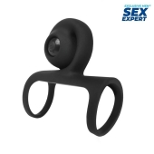 Черная вибронасадка на пенис Sex Expert - Sex Expert - в Ижевске купить с доставкой