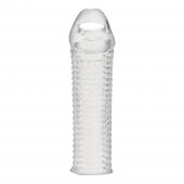 Текстурированная насадка на пенис Clear Textured Penis Enhancing Sleeve Extension - 16,5 см. - BlueLine - в Ижевске купить с доставкой