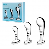 Набор из 3 стальных стимуляторов простаты Stainless Steel P-spot Training Set - b-Vibe - в Ижевске купить с доставкой