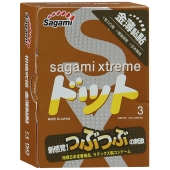 Презервативы Sagami Xtreme FEEL UP с точечной текстурой и линиями прилегания - 3 шт. - Sagami - купить с доставкой в Ижевске