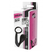 Черное эрекционное кольцо с анальной пробкой Anal Plug With Cockring - Dream Toys - в Ижевске купить с доставкой