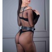 Черный кожаный пояс Sex Game - БДСМ Арсенал - купить с доставкой в Ижевске