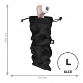 Черный мешочек для хранения игрушек Treasure Bag L - Satisfyer - купить с доставкой в Ижевске