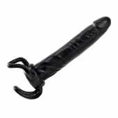 Чёрная насадка-фаллос для двойного проникновения INFLATABLE DILDO SLIM DONG  - 13,5 см. - Toyz4lovers - в Ижевске купить с доставкой