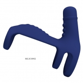 Синяя вибронасадка на пенис Vibrating Penis Sling - Baile - в Ижевске купить с доставкой