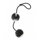 Шарики мягкие вагинальные черные duoballs - Seven Creations