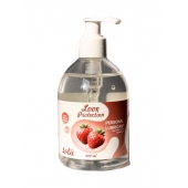 Лубрикант на водной снове Love Protection Strawberry с ароматом клубники - 300 мл. - Lola Games - купить с доставкой в Ижевске