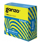 Классические презервативы с обильной смазкой Ganzo Classic - 3 шт. - Ganzo - купить с доставкой в Ижевске