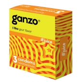 Ароматизированные презервативы Ganzo Juice - 3 шт. - Ganzo - купить с доставкой в Ижевске